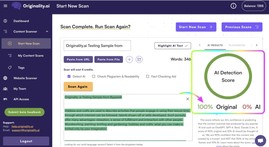 Bypass Originality.ai Detection